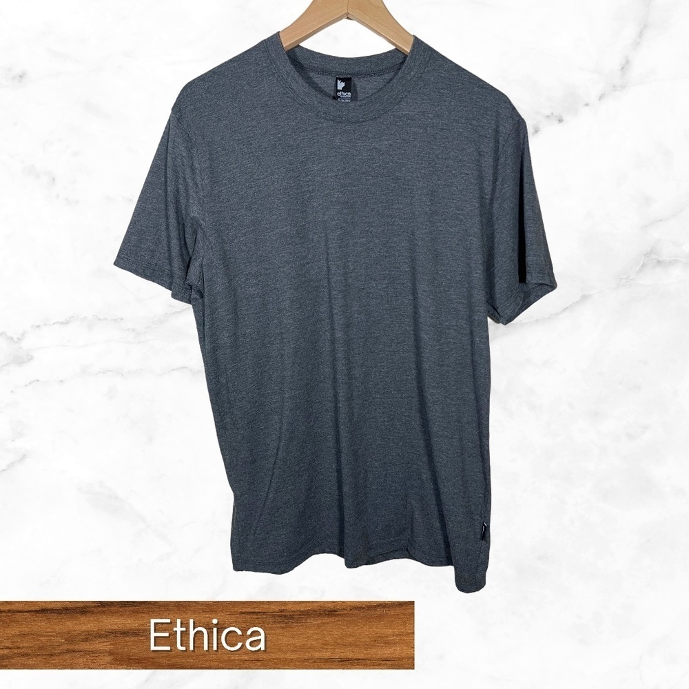 NWOT - Ethica size large heather blue t-shirt